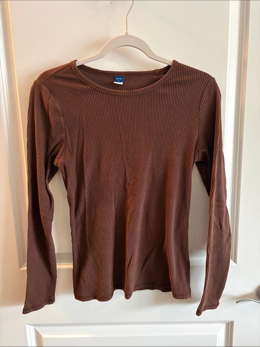 Old Navy Classic Ribbed Long-Sleeve Top - Brown